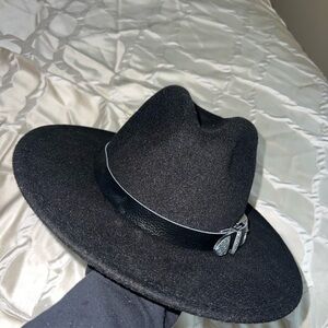 Forever 21 Black Wide-Brim Hat